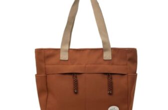 Tressential Canvas Tote Bag, HandBag for Women, Multi-Pocket Design, Casual Style for Office & College (Espresso)