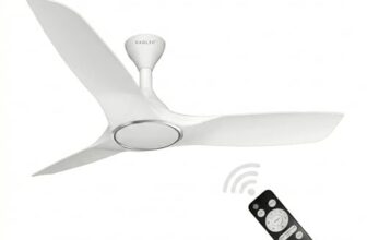 Cadlec ThunderX 1200mm BLDC Ceiling Fan with Remote Control | BEE 5 star Rated Energy Efficient Ceiling Fan | High Air Delivery | 5 Year Warranty (White)