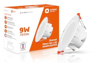Orient Electric Polycarbonate 9W Led GU24 Downlight | 765 Lumens | Energy Saving | Up to 4 Kv Surge Protection | Suited for 3-Inch Junction Box| Cool White | Bis Certified | Made in India | Pack of 1
