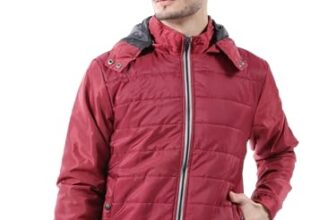 The Indian Garage Co Men Orange Slim Fit Solid Puffer Jacket