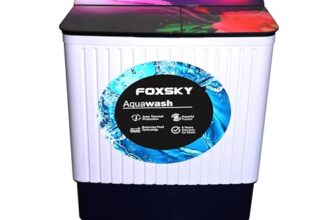 Foxsky 8.5 kg Semi-Automatic Top Load Washing Machine Appliance (Aqua Wash)