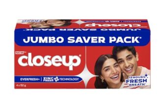 Close Up Toothpaste | Long lasting 18 Hours Of Fresh Breath & White Teeth – 600g (Pack of 4)