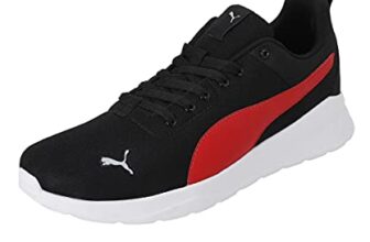 Puma Unisex-Adult Anzarun Lite Black-Glacial Blue-Urban Red Sneaker – 9 UK (38300905)
