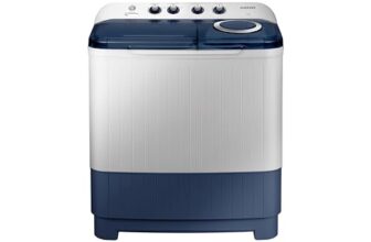 Samsung 7 kg, 5 star, Semi-Automatic Top Load Washing Machine (WT70C3200LL/TL, Air Turbo Drying, Light Gray, 2023 Model)