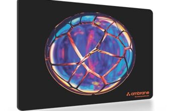 Ambrane Mouse Pad 7.5 x 9 inches for Gaming Mouse Pad, Compatible with Laser and Optical Mice, Non-Slip Rubber Base with Waterproof Surface, Easy to Clean, Quick-Dry