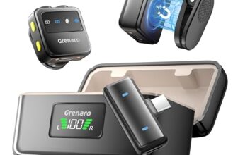 GRENARO P10 Wireless Mic for Youtubers with 3-Level Noise Reduction, Mic Wireless with 40H Charging Case, Mike for YouTube Channel