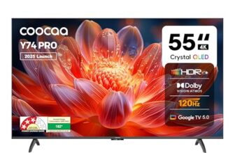 coocaa 138 cm (55 inch) Frameless QLED Ultra Smart Google TV 55Y74 Pro