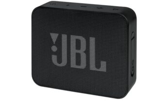 JBL Go Essential with Rich Base, Wireless Ultra Portable Bluetooth Speaker, Vibrant Colors, Waterproof, Type C (Without Mic, Black)