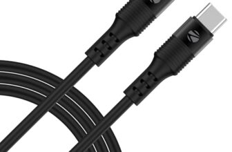 Zebronics Wattz 60CC2 Type-C to Type-C Soft Silicone Cable, PD 60W, 1 Meter, Durable, Charge & Sync, Rapid Charging, For Laptops, Tablets, Mobiles (Black)