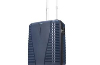 Aristocrat Cabin Polypropylene Airpro 55 Cm(Small) 8 Spinner Wheels Trolley Bags for Travel Hard Case Luggage, Lightweight Bag with Combination Lock & Robust Trolley with 3 Years Warranty (Blue)