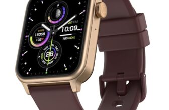 Noise Pulse Hyper Smart Watch with 21 Days Battery, 1.85″ Display, AI Watch Faces, 100+ Sports Modes, Health Suite, SpO2 & Heart Rate Monitor, 1ATM Water Resistant(Deep Wine)