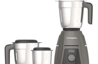 Crompton DuroElite 800Watt Mixer Grinder with Motor Vent-X Technology (3 Stainless Steel Jars, Mettalic Finish)