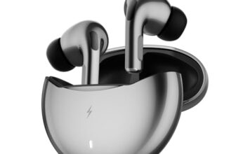 Fire-Boltt Aero TWS Earbuds Custom EQ, Wireless Bluetooth 5.4, Music & App Support, 50H Playtime, Fast Charging Case, 50ms Low Latency for Gaming, Touch Controls, IPX4 Waterproof, Clear Calls – D Grey