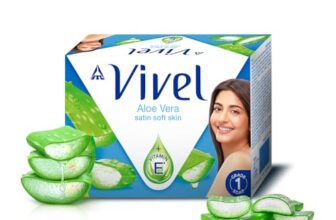 Vivel Aloe Vera Grade 1 Bathing Soap with Vitamin E for Soft Glowing skin, 600g (150g – Pack of 4), Soap for Women & Men, For All Skin Types