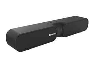 Portronics Decibel 20 16W Wireless Bluetooth Soundbar, 3.5mm Aux Slot, HQ Stereo Sound, Long Playtime(Black)