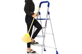 PAffy Premium Light Weight Aluminium Heavy Duty Folding Step Ladder – Maple 5 Steps with 7 Years Warranty * Made in India