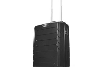 Aristocrat Cabin Polycarbonate (PC) Chroma 55 Cm(Small) 8 Wheels Double Spinner Trolley Bags for Travel Hard Case Luggage, Lightweight Bag, Suitcase with Combination Lock & 3 Years Warranty (Black)