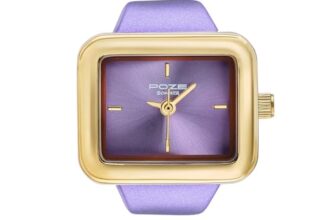 Sonata Poze 7 Analog Purple Dial Golds heet Metal Ring Strap Watch for Women – SP80143KM03W