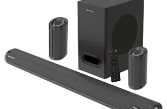 ZEBRONICS Zeb-Juke BAR 9500WS PRO Dolby 5.1 soundbar with Wireless Satellites, Dolby Audio, 525 Watts Output Power, 16.5cm subwoofer, HDMI ARC, Optical, BT v5.0, LED Display, Wall Mount and AUX,Black