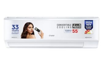 Cruise 1 Ton 3 Star, New Star rated, Inverter Split AC with 7-Stage Air Filtration (Copper, Convertible 4-in-1, Fast Cooling at 48 °C, PM 2.5 Filter, Anti-Rust Tech, CWCVBM-VQ1D123,White)
