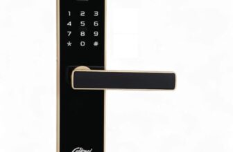 Godrej Smart Lock I Catus Connect I Digital Lock for Wooden Door | 5 in 1 Access I WiFi I Fingerprint I RFID Card I PIN Access I Mechanical Key I 3 Strong Locking Dead Bolts I Champagne Gold