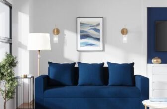 Wakefit Sofa Set | 1 Year Warranty | Sofa 3 Seater, 3 Seater Sofa for Living Room, Wooden Sofa Set, Couch for Living Room – Solatio(Jio : Dark Blue)