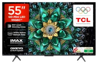 TCL 139 cm (55 inches) 4K UHD Smart QD-Mini LED Google TV 55Q6C