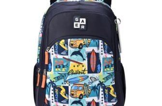 Gear Wanderer 19″/24L Large Water Resistant School Bag/Casual Backpack/Daypack/Laptop Bag for Boys/Girls (Royal Blue – Mint)