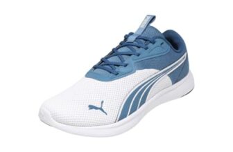 PUMA | Softride Vital Move Men’s Cushioned Running Shoes | White-Blue Horizon-Sea Glass | 8UK