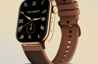 Fire-Boltt Rise Force 1.85 BT Calling, Nylon Fluoroelastomer Hybrid Strap Rotating Crown Smartwatch(Soft Rose Strap, Free Size)