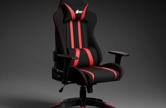 Green Soul Beast Racing Edition Ergonomic Gaming Chair with Premium Fabric & PU Leather, Adjustable Neck & Lumbar Pillow, 3D Adjustable Armrests & Strong Nylon Base (Black & Red)Installation Provided