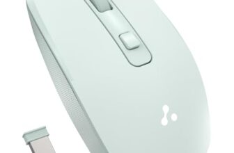 Ambrane Wireless Mouse with 2.4GHz, USB Nano Dongle, Silent Click, Optical Orientation Click Wheel, 4 Buttons, 1600 Adjustable DPI, Both Hand Use, Compatible with PC, Mac, Laptop (Sliq 3, Green)