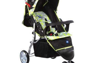 Mee Mee Easy to Push Baby Pram with Quick One-Hand Folding (MM-35 B), Green, 1 Count (Pack of 1)