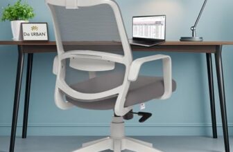 Da URBAN® Dysen Office Chair, High Back Mesh Ergonomic Home Office Desk Chair with 1 Year Warranty,Tilt Lock Mechanism (Grey)