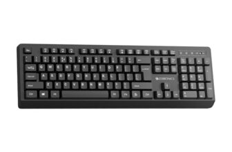 Zebronics Wireless Keyboard, 2.4GHz, 104 Keys with 12 Multimedia Keys, UV-Coated Keycaps, Retractable Stand, On/Off Switch, Power Saving Mode, Plug & Play (Companion 116-K)