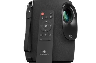 ZEBRONICS PIXAPLAY 24, Smart LED Vertical Projector, 4000 Lumens, 1080p Support, 160″ Screen Size, Auto Focus & Keystone, Bluetooth, WiFi, HDMI (ARC), USB, AUX, APP Support, Miracast