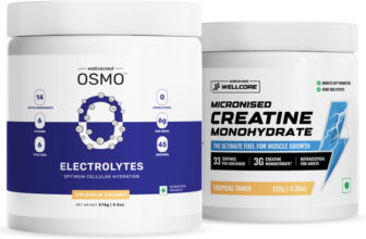 Wellcore Performance Combo Pack | OSMO Electrolytes + Creatine(270 g, 122 g, Valencia Orange, Tropical Tango)