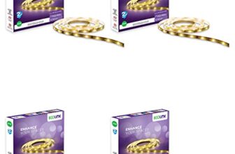 EcoLink Polycarbonate 25-Watt Led Strip Light Green (60 Leds, Pack Of 4), 10.9 CM