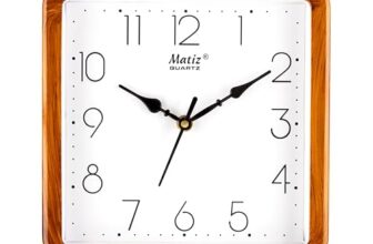 Matiz Analog 30 cm X 30 cm Wall Clock | Brown | with Glass | Standard| 128 Wood