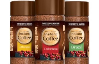 Toffee Coffee Roasters Instant Coffee 50 gm Each – Pack of 3, Assosrted Brazil & Colombia & Ethiopia Instant Coffee | As Seen On Shark Tank | 100% Arabica Coffee Powder | Ready in Seconds | Microground Technology