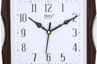 Matiz Analog 30 cm X 30 cm Wall Clock | Brown | with Glass | Standard| 117 Brown White