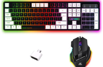 Ant Esports KM1410 Wired Gaming Keyboard and Mouse Combo Set(Black)