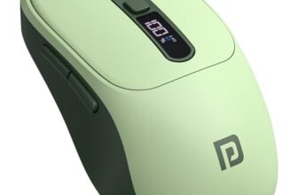 Portronics Toad 9 Wireless Bluetooth Mouse with Dual Wireless (BT + 2.4 GHz), Smart LED Display, Rechargeable Battery, Forward & Back Button, Multi-Device Pair, Upto 4800 Dpi Sensitivity(Green)