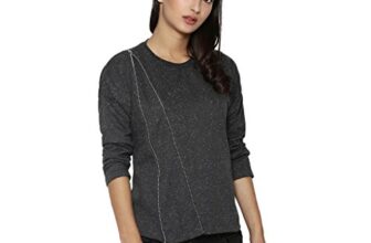 Solid Women’s Sweatshirt (AZW17_HCRZ_W_PLN_CH_AZ_S) Charcoal
