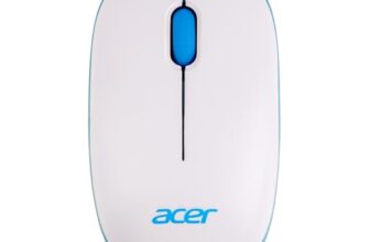 acer Wireless Mouse (1600 DPI/2.4 GHz Wireless Frequency/Optical Sensor/USB Dongle) | Color: White/Blue