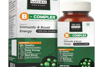 The Old Natural B-Complex Veg Tablets | All 8 Essential B Vitamins for Immunity, Energy & Nerve Health | Vitamin B Complex Supplements for Women & Men – 60 Vegetarian Tablets