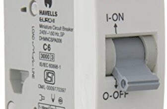 Havells DHMNCSPA006 PVC Plastic 6A SP C Mini MCB (White)