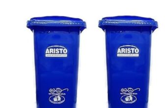 Aristo Manual-Lift Garbage Waste Dustbin with Out Wheel 90 L (blue/blue)