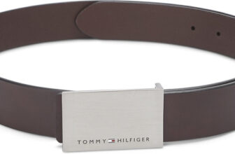 TOMMY HILFIGER Men Casual Brown Genuine Leather Belt