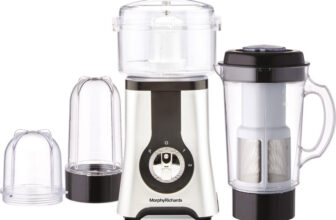 Morphy Richards Table Blender 400 W Juicer Mixer Grinder(4 in 1 BlendMaster Table Blender | 4 Jars | Silver Black)